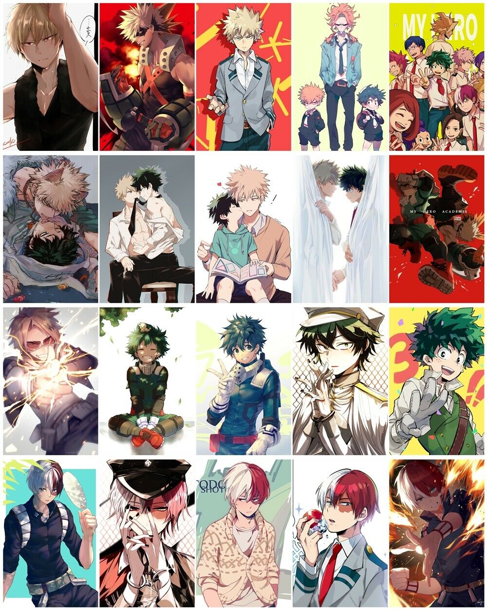 20 cards Boku no Hero Academia Card Paster Card Stickers