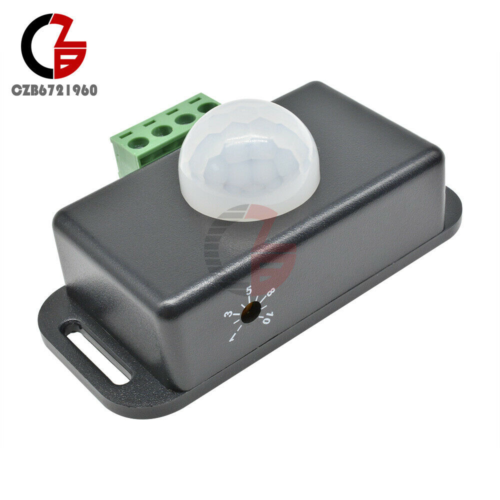 10PCS Automatic DC 12V-24V 8A Infrared PIR Motion Sensor Switch For LED light