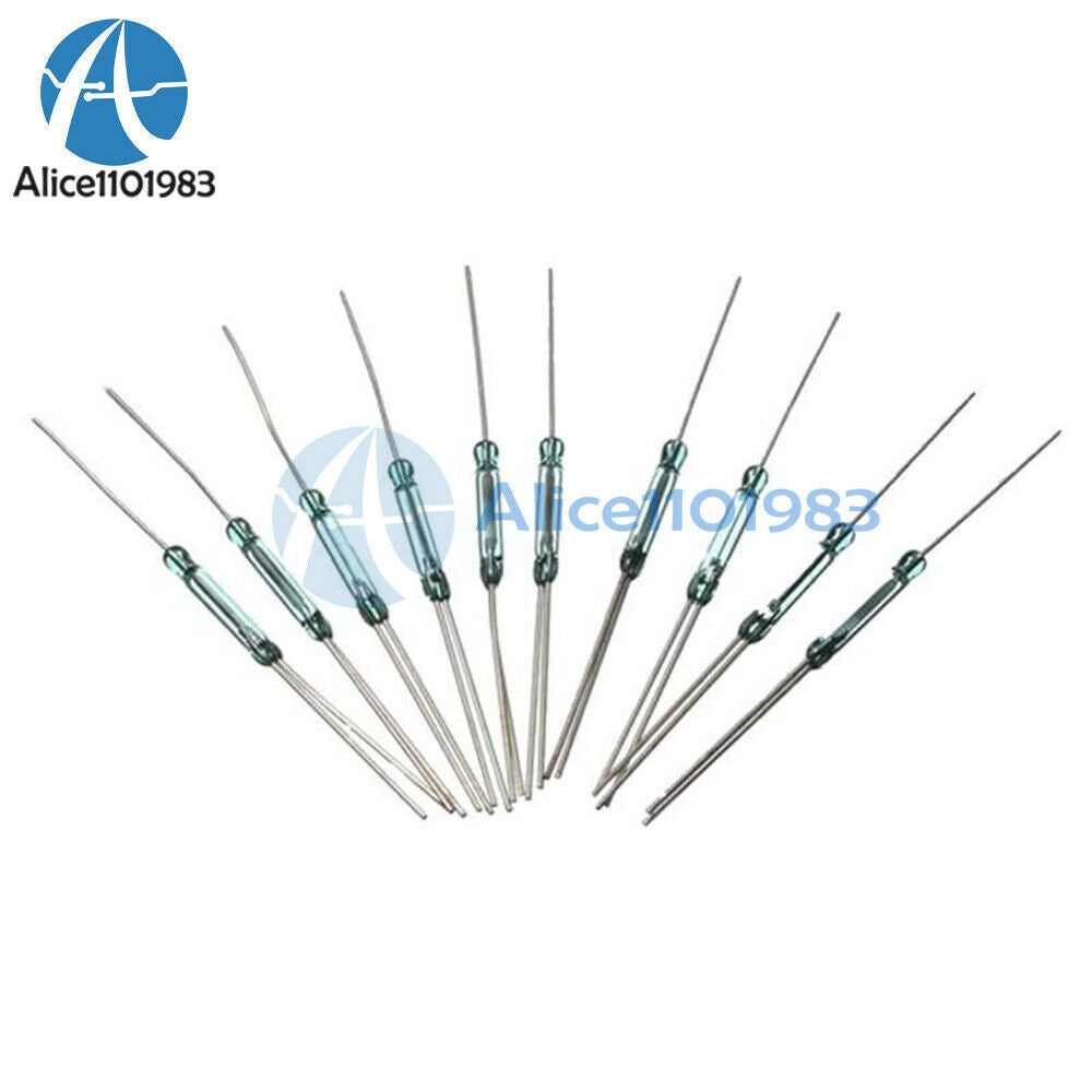 100PCS 2.5*14mm Glass Reed Relay 4W 3 Pin Magnetic N/O N/C Switch