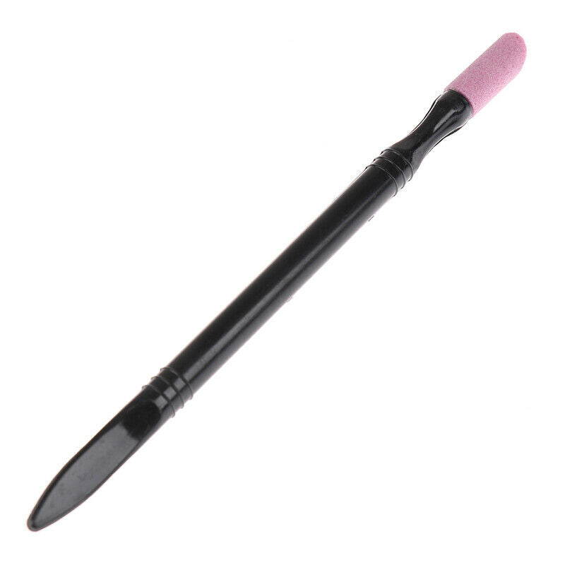 1PC Double-head Quartz Exfoliator Nail Cuticle Remover Dead Skin Pusher Trim DF