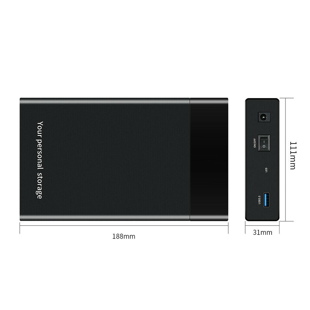 External Hard Drive Enclosure Adapter 3.2/2.5 Inch Case for HDD SSD UK