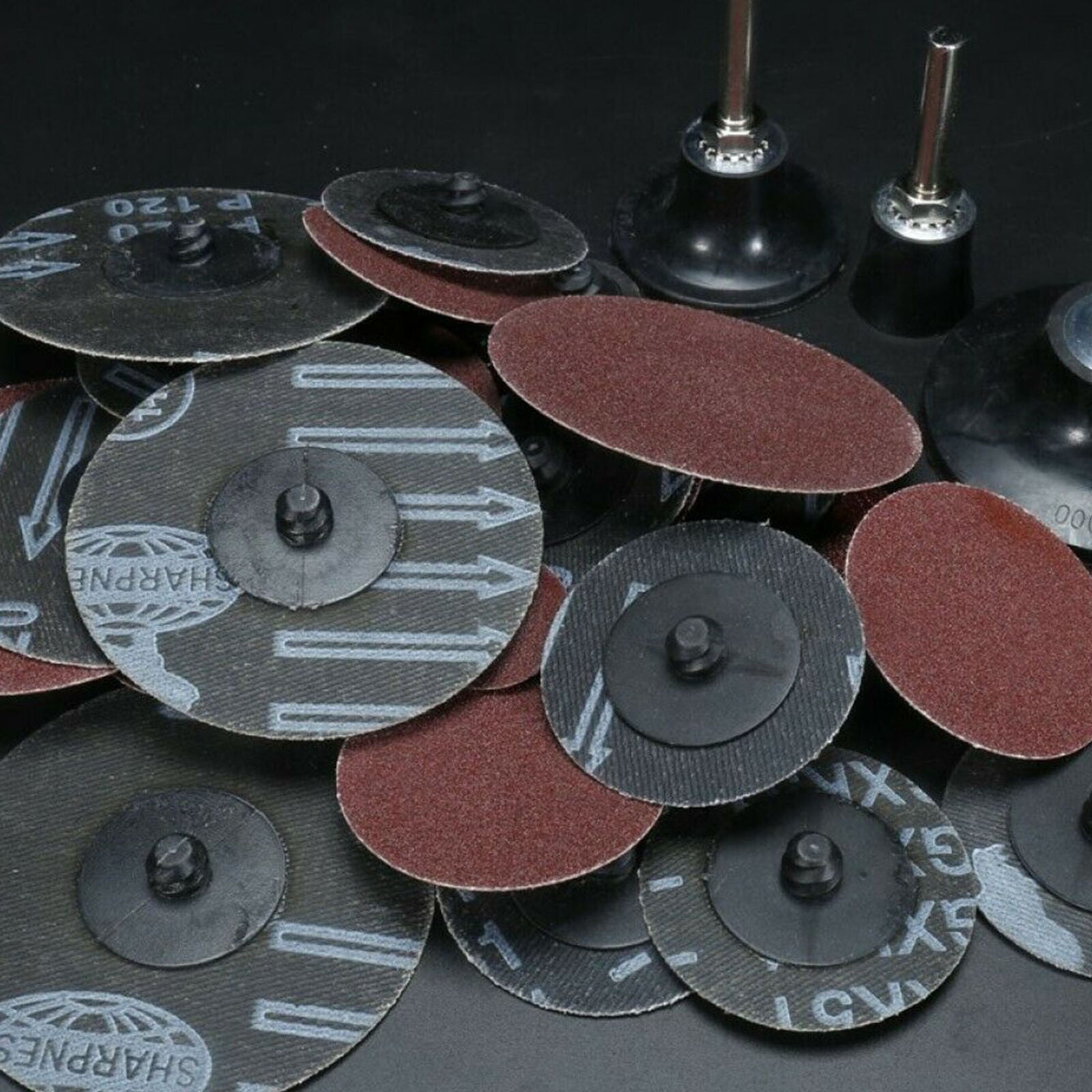 50 PCS 36 GRIT 2" INCH TYPE R ROLL LOCK DISCS PADS SANDING ROLOC ABRASIVES
