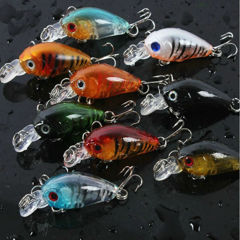 5pcs Bream Fishing Lures Redfin Trout Perch Bass Cod 4.5cm 5pcs Crankbaits Hooks