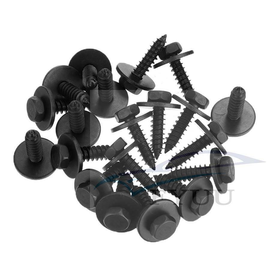 100Pc Metal Car Screw Body Fender Bumper Retainer Clips 7mm Hex (4.2-1.41x22mm)