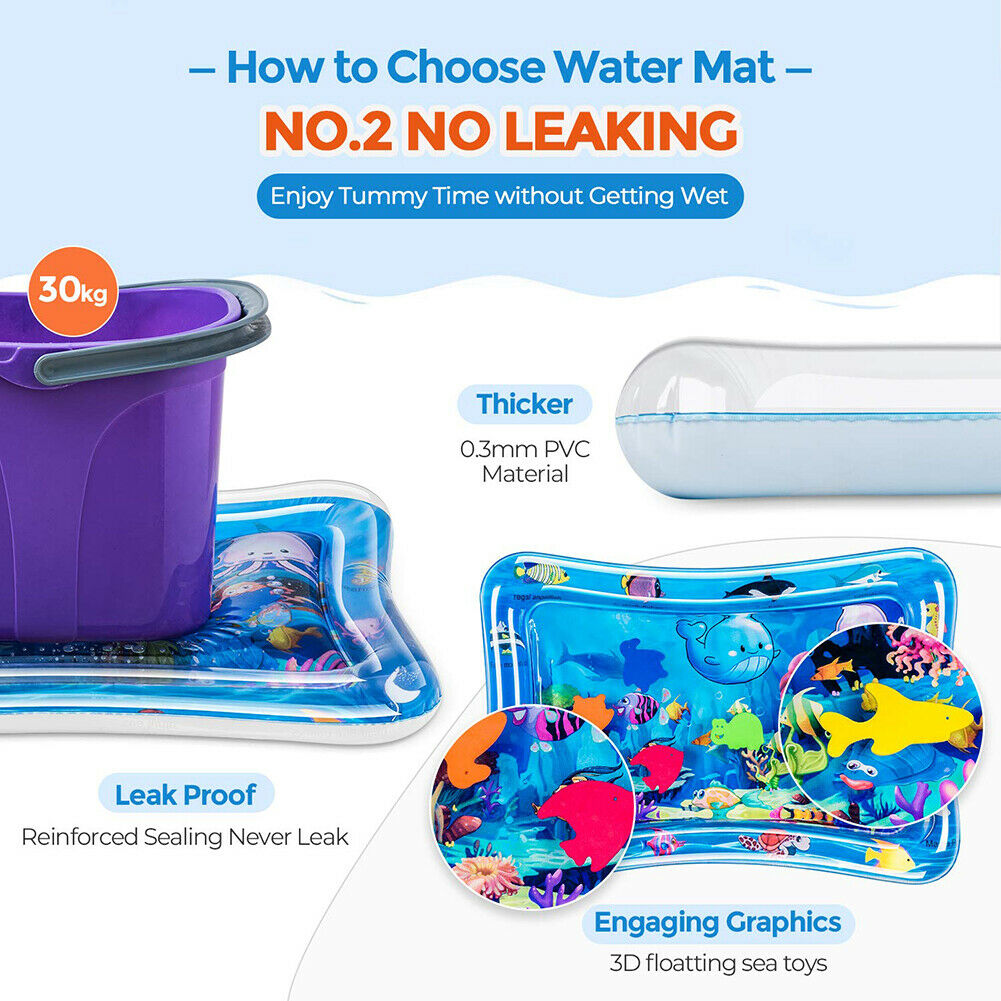 Summer Infant Ice Patted Cushion Baby Inflatable Water Mat Educational Toys @