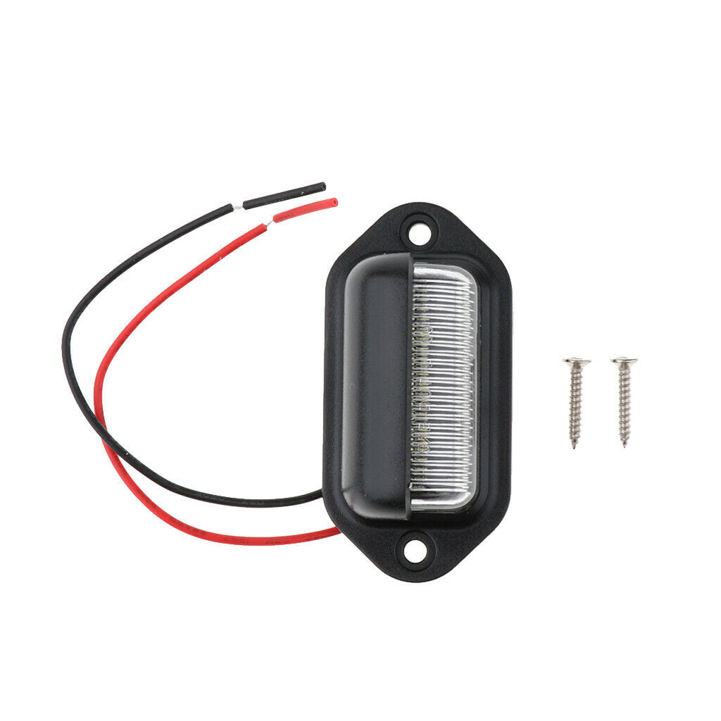12V Truck Trailer 6SMD LED License Plate Light Door Light Pedal Light Black