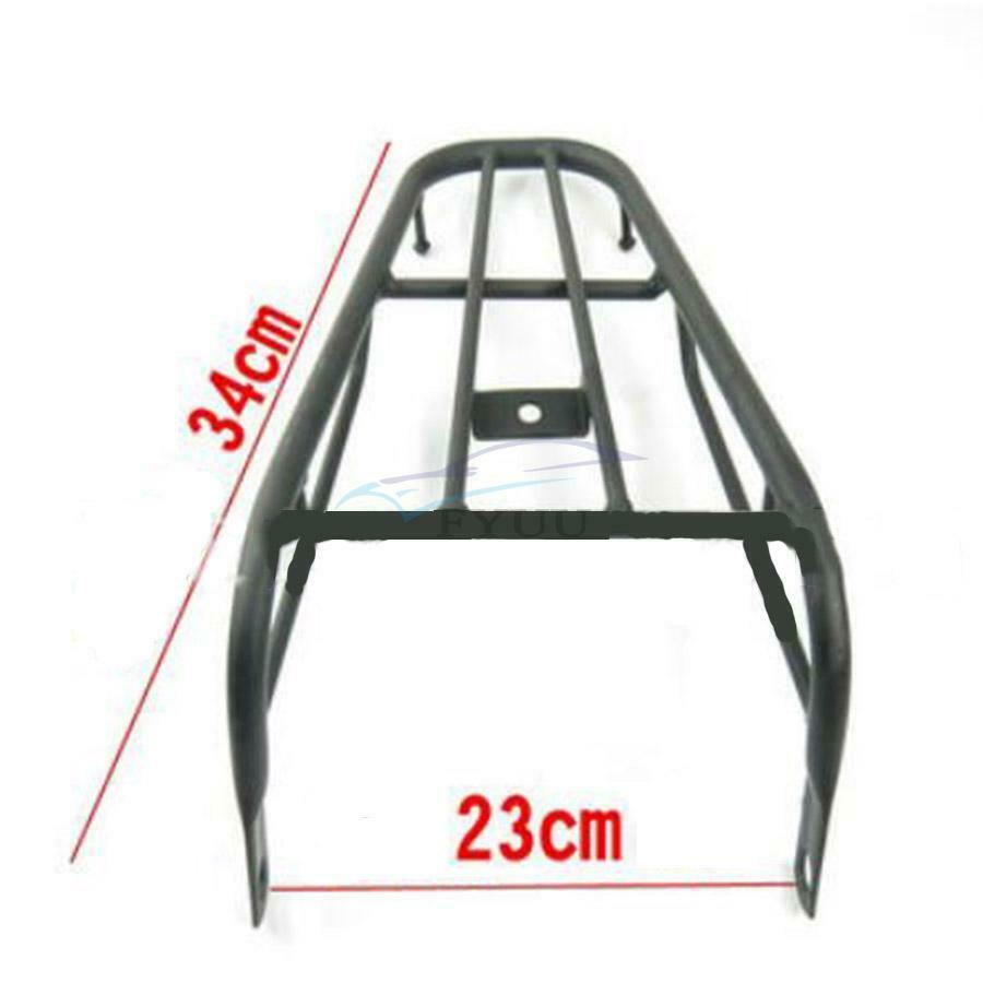 1× 34cm×23cm Aluminum Black Motorcycle Rear Luggage Rack Cargo Frame Tail Holder