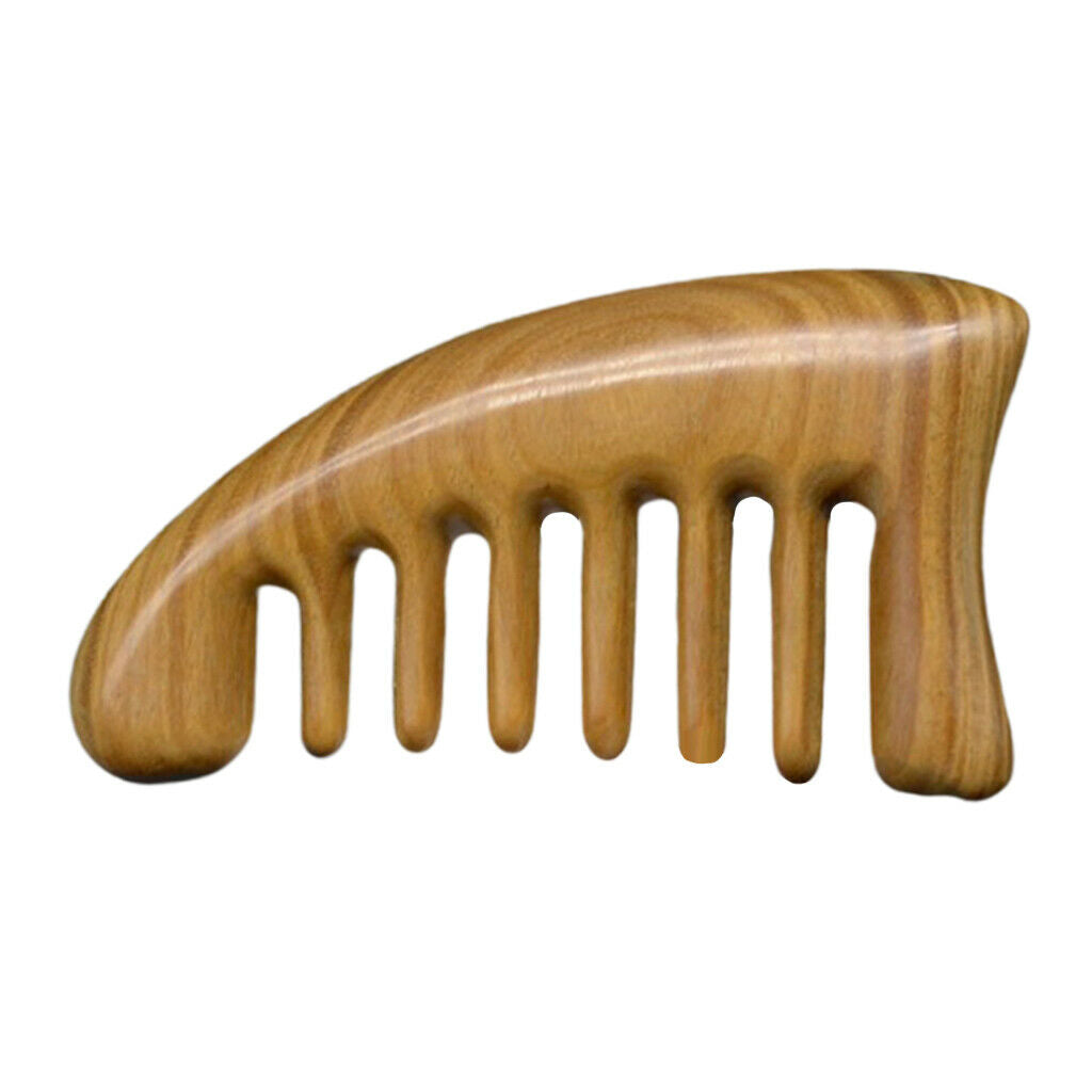 Smooth Mini Round Wide Tooth Sandalwood Comb Head Massage GuaSha Tools 03