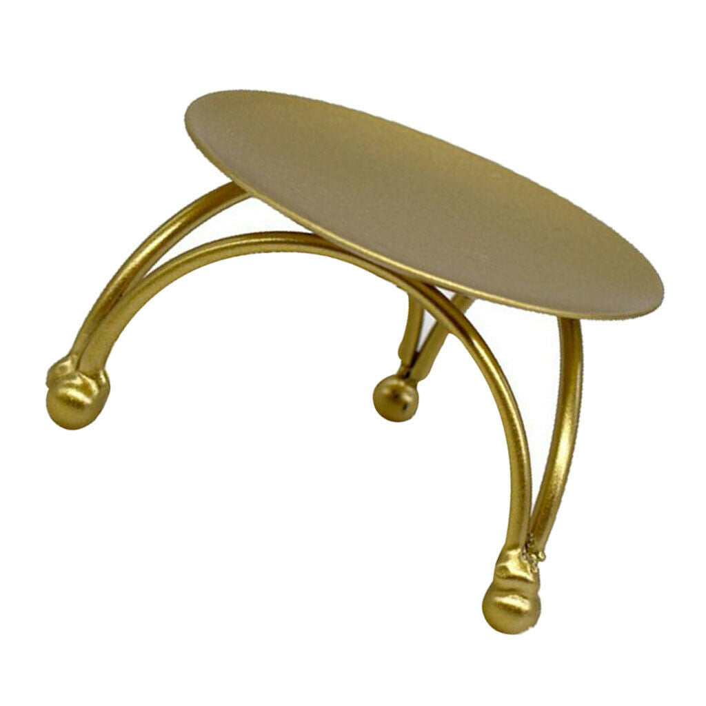 Metal Plate Candle Holder Round Decorative Candle Plate Stand Centerpiece