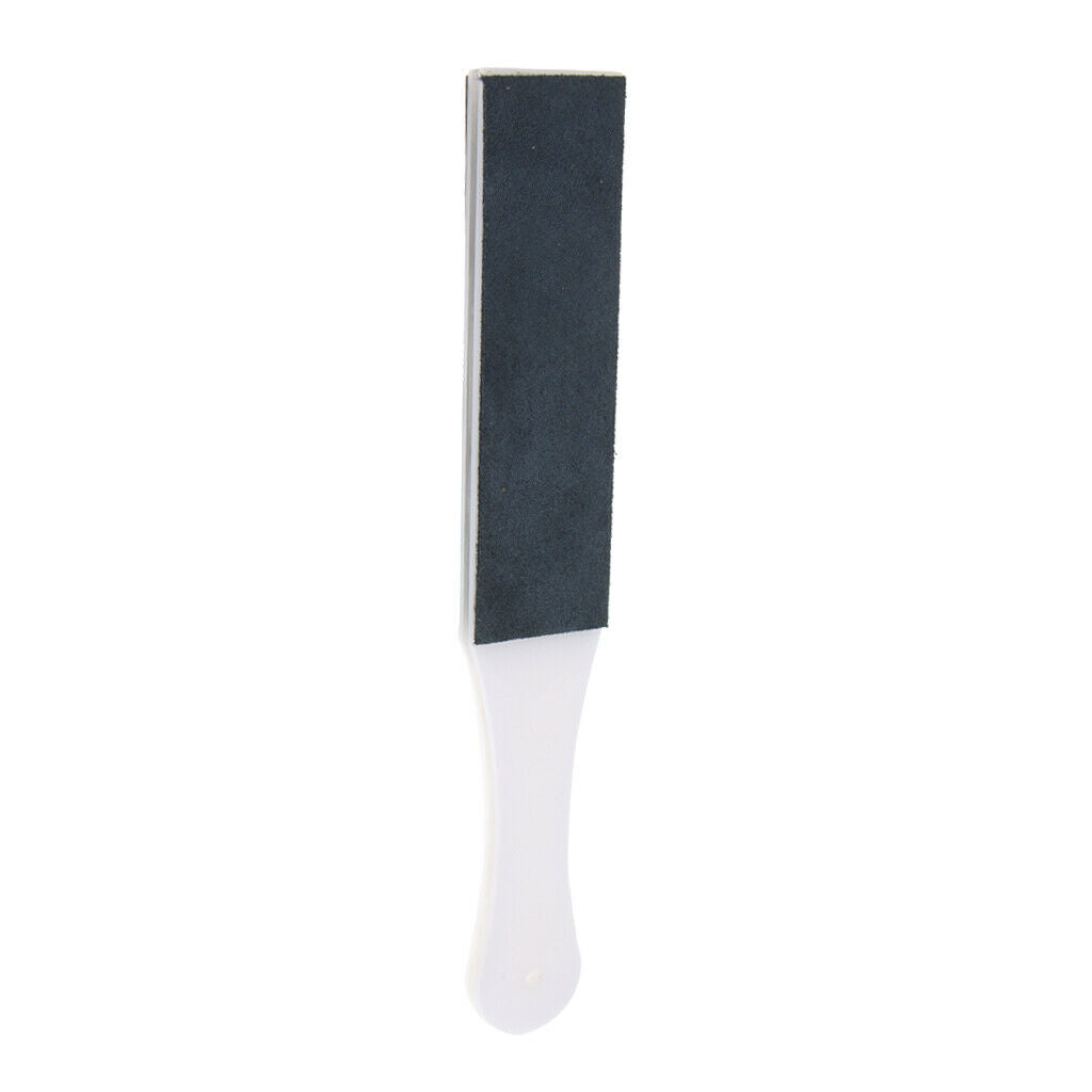 Acrylic Handle Leather Sharpening Strop Coarse 2 Sides For Razor Dark Blue