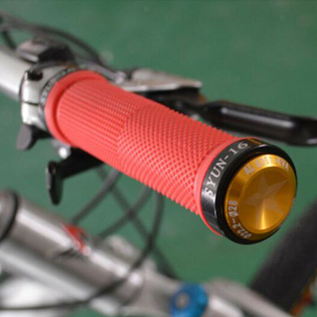1 Pair Aluminum Alloy Bicycle MTB Handlebar Bar End Plugs Caps Set Golden