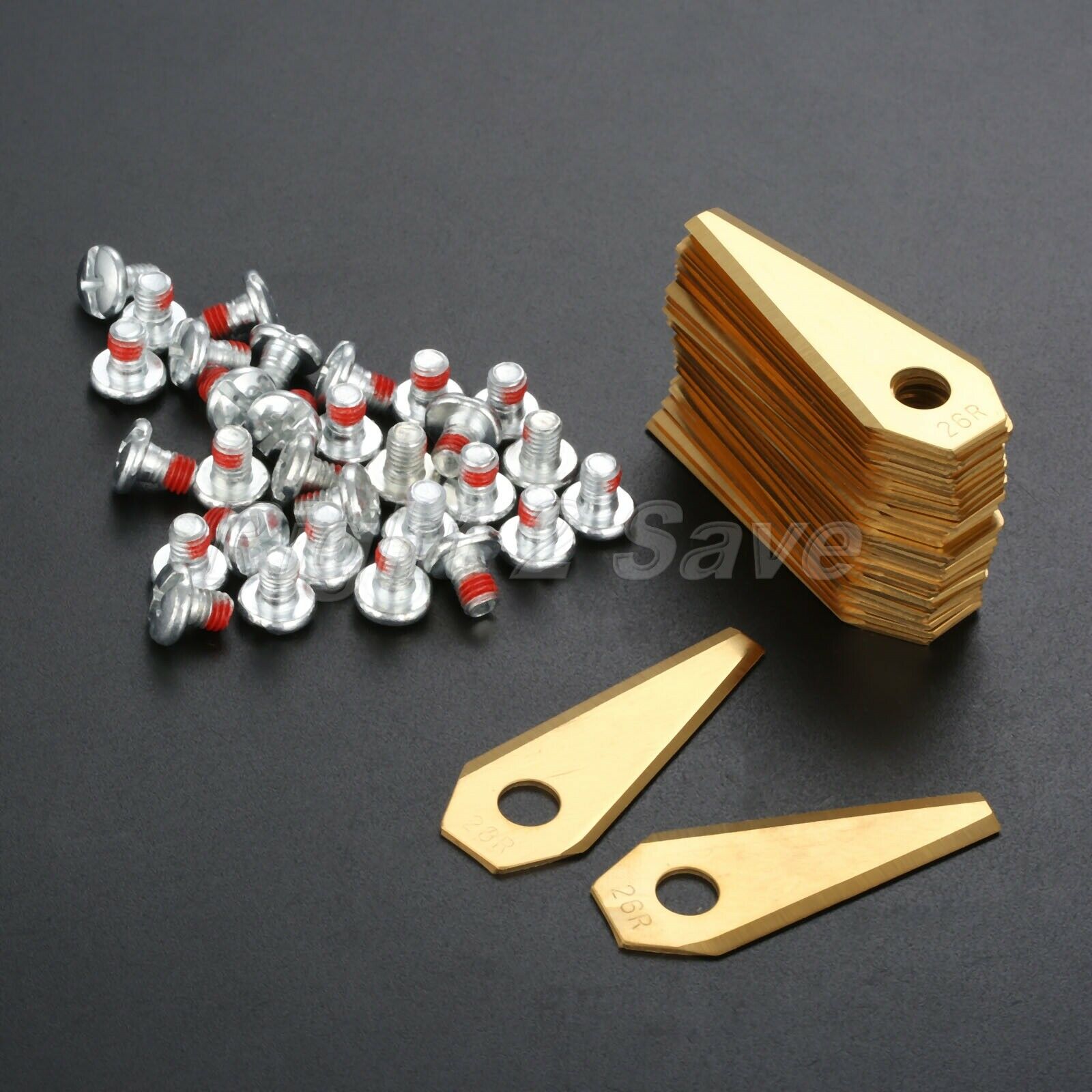 30x Blades For Bosch Indego Robotic Mower Titanium Coated Lawnmower Spare Parts