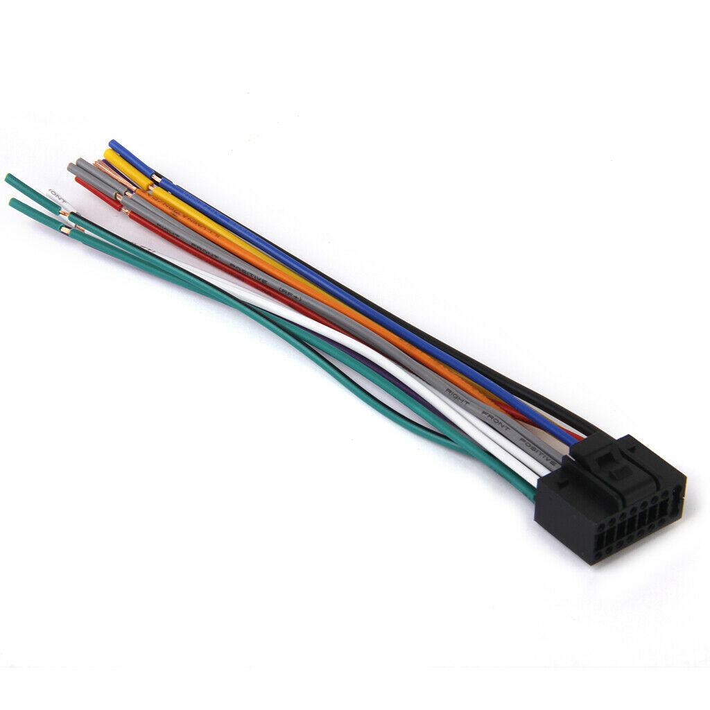 Car 16-pin Connector CD Player Wire Harness Audio Plug Cable for Kenwood