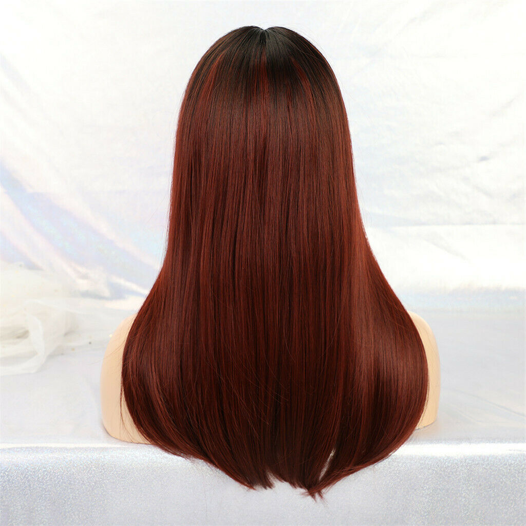 20 inch Long Straight Synthetic Wig with Bangs Cospaly Costume Women Wigs