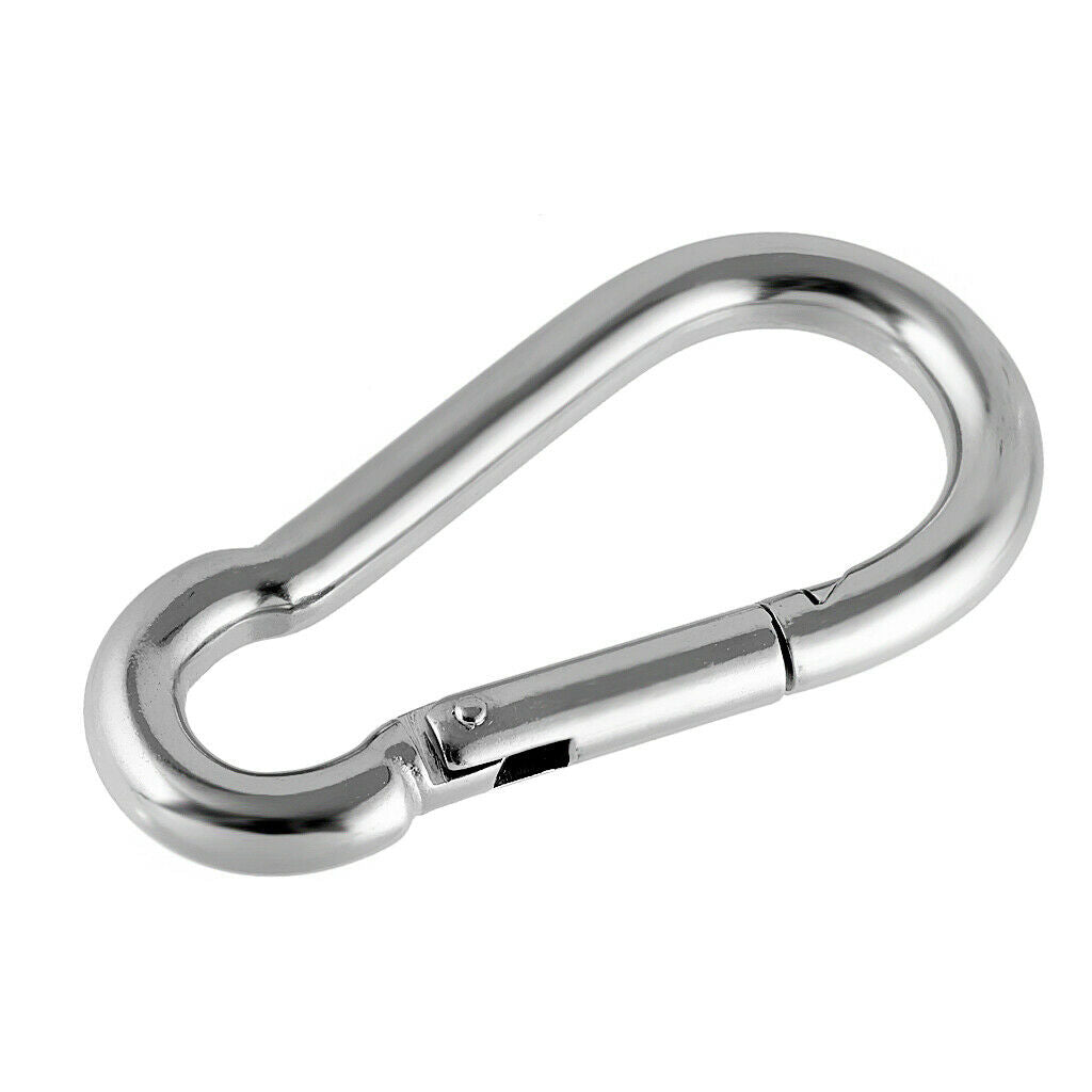 2X Camping Climbing 304 Stainless Carabiner Clip Snap Hook Quick Hitch-7