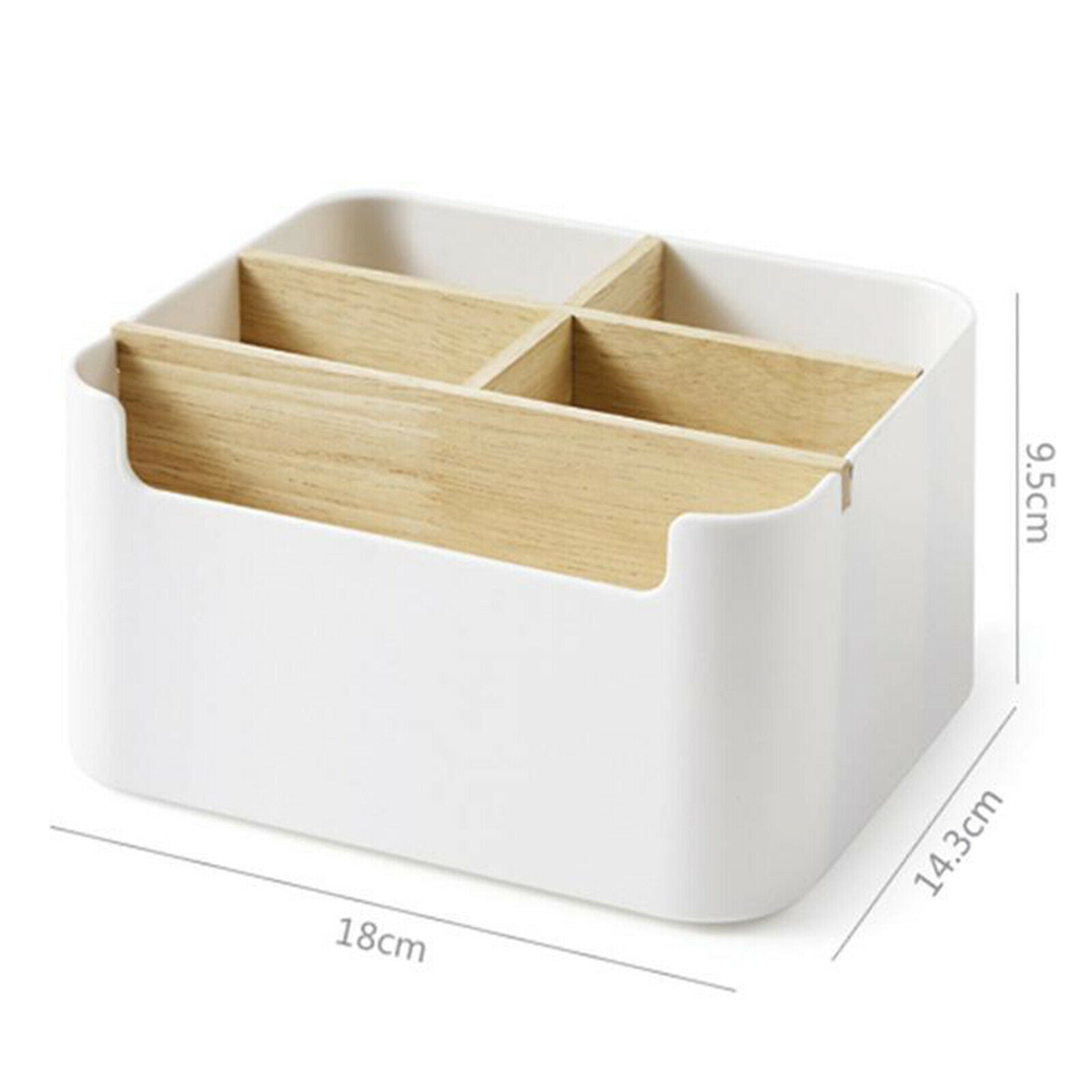 Plastic Desktop Storage Box Stationery Makeup Organizer Pen Holder Container