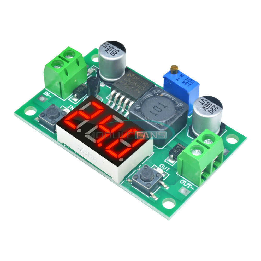 LM2596 DC Step Down Converter Module Voltage Regulator Red Display Voltmeter LED