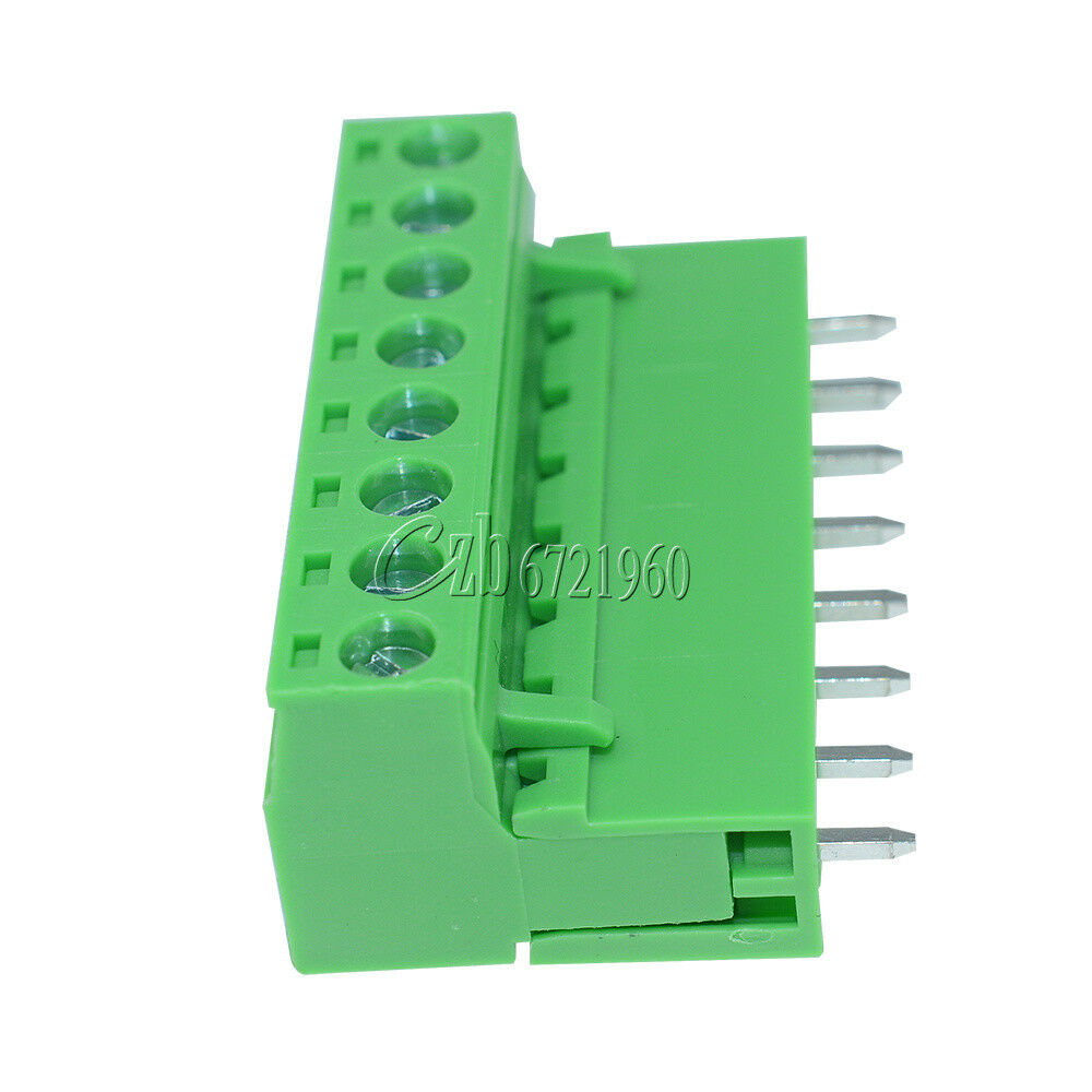 10sets 2EDG 8Pin Plug-in Screw Terminal Block Connector 5.08mm Pitch Right Angle