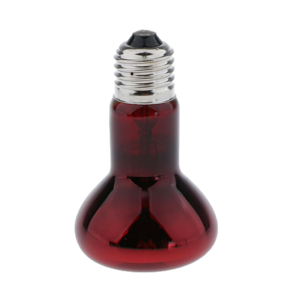 2Pieces Reptile Heat Lamp Heater Terrarium Turtle Screw-In 220-240V 50W/75W