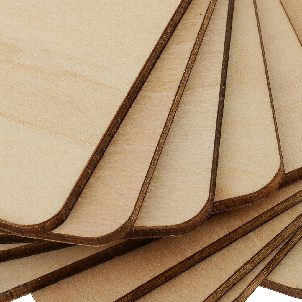 Natural Square MDF Unfinished Wood Slice Blank Plaque for DIY Craft Hobbies