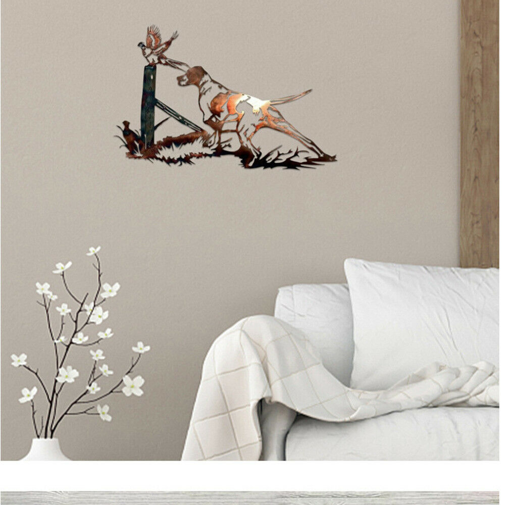 Pastoral Bird Animal Hanging Wall Art Decor Wrought Iron Metal Craft Garden Home