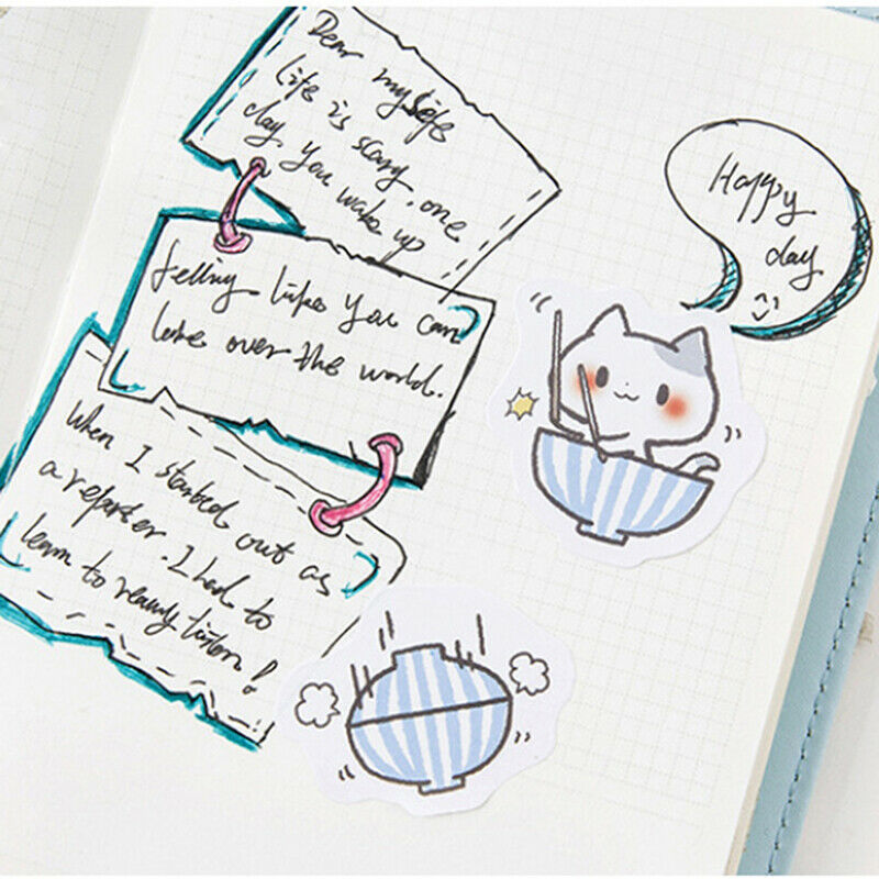 45pcs cat Stickers Scrapbooking Journal Diy Diary Album Stick Label Hand .l8