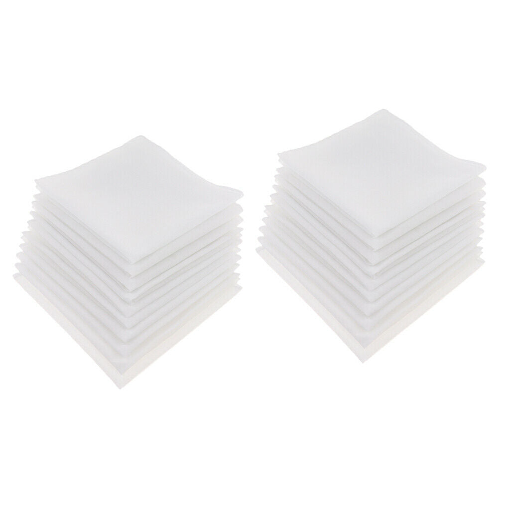 20x Men's Handkerchiefs Wedding Soft Pocket Square Hankies Set Reusable 28cm
