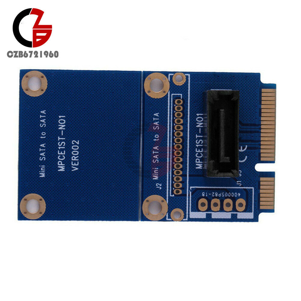 mSATA Mini PCI-e SATA SSD Slot to 7Pin SATA HDD Convert Card Adapter Free Driver