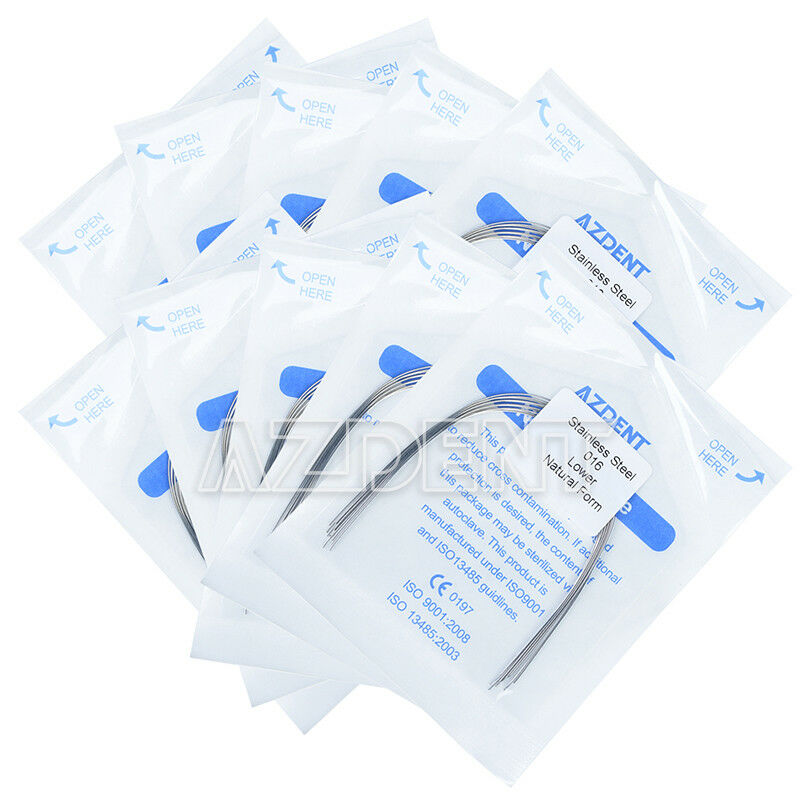 50 X Dental Ortho Arch Wire Stainless Steel Nature Form Round 016 Lower AZDENT