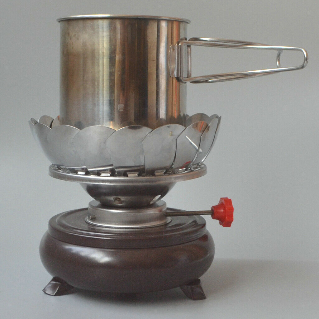 Portable Alcohol Burner Stove Stainless Steel Outdoor Camping Cooking Stove