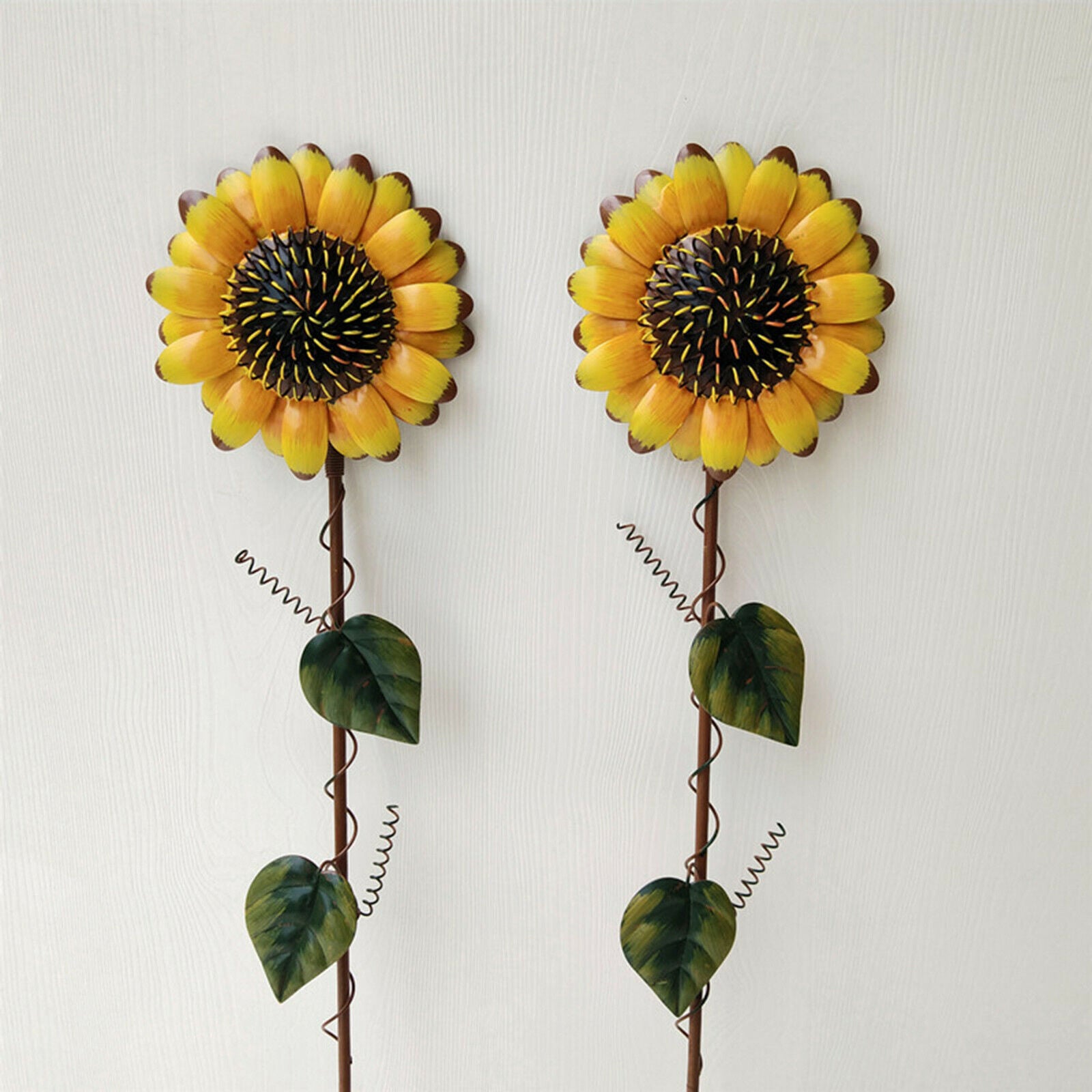 Sunflower Stake Flower Yard Stake Metal Iron Garden Decoration Ornaments Art