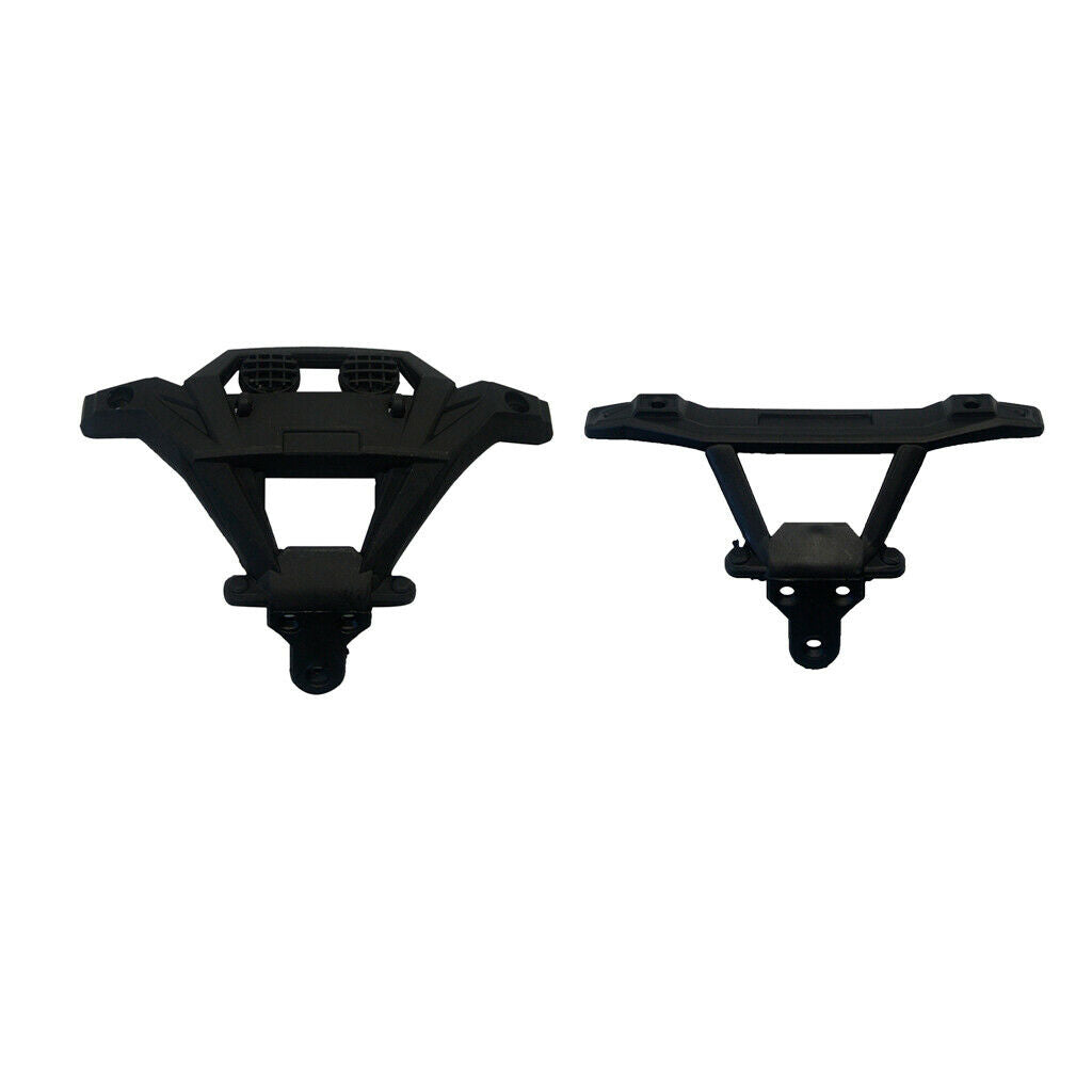 2Pcs Rc Car Front Rear Bumper DIY Fit for Xinlehong 9125 Replacements Black