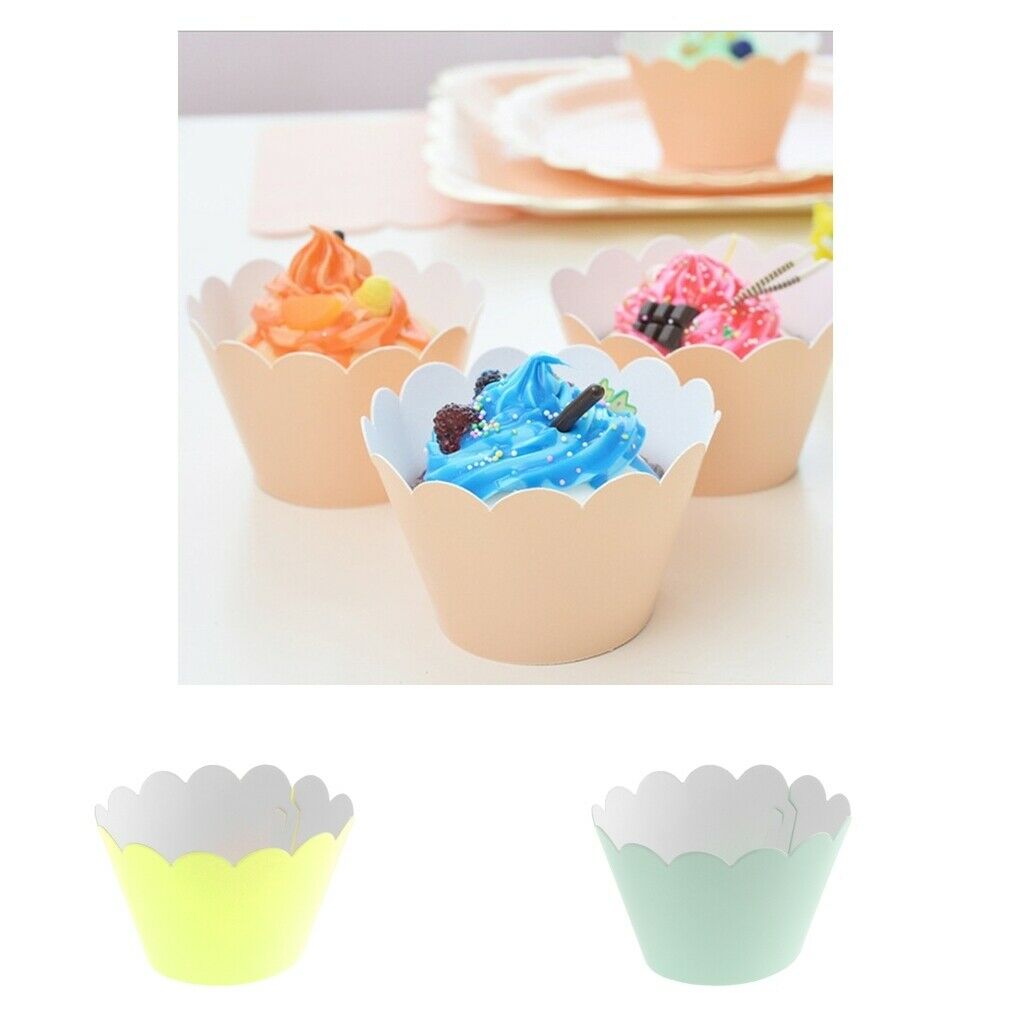 8 Pieces Paper Cupcake Wrapper Bake Cup Liner Muffin Case Party Decor Pink