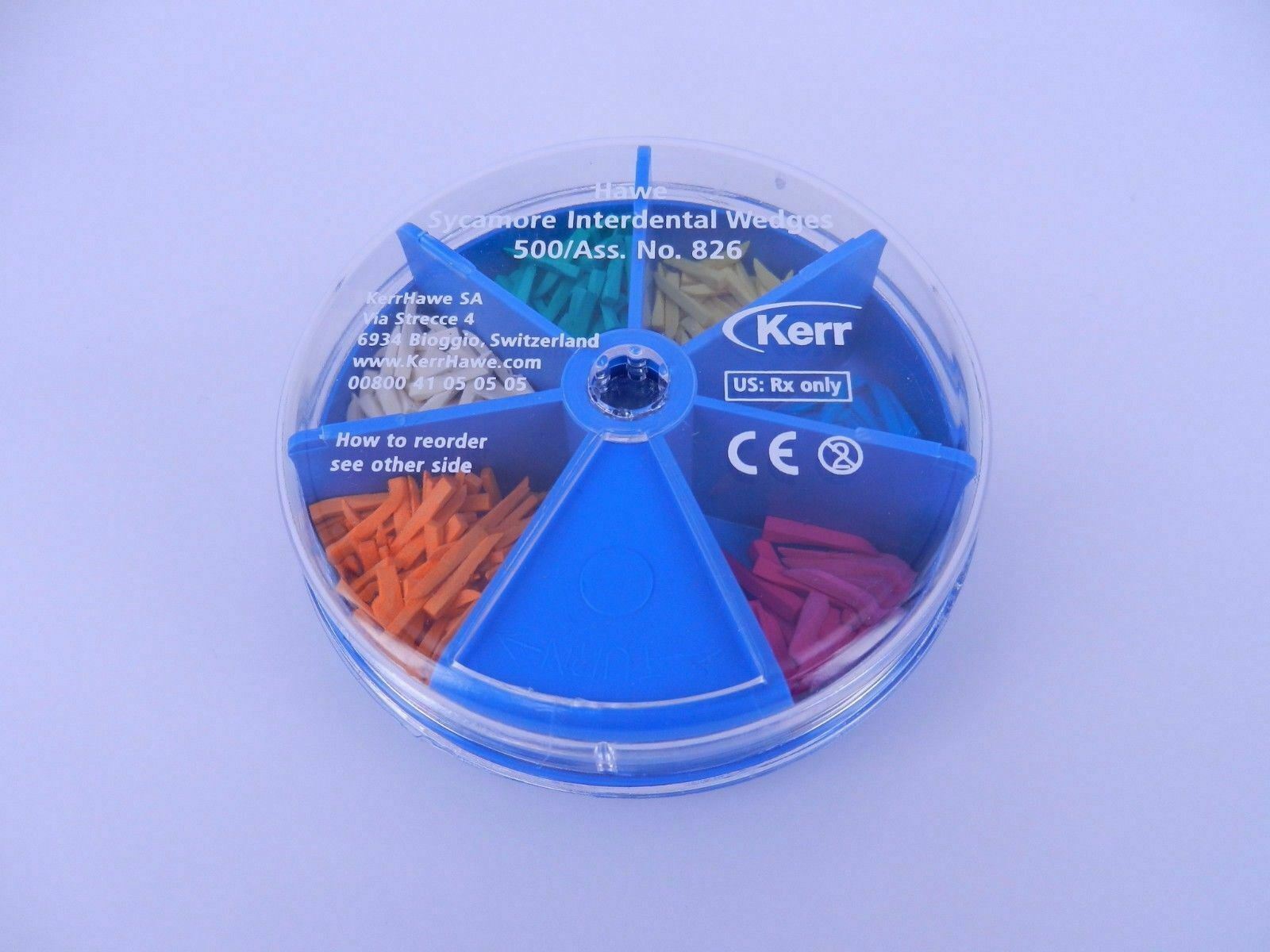 Dental Kerr Wedge Hawe Sycamore Interdental Wedges Dispenser assorted 500pcs