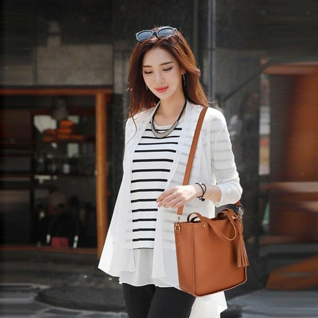 4x/Set Womens Leather Casual Handbag Waterproof Shopping Wallet Card Bag Set