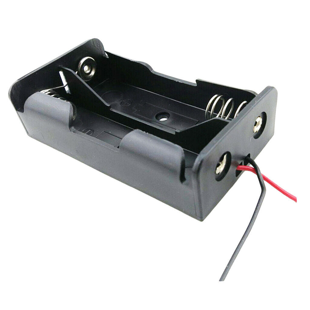 Rubber Wire Battery Holder Case Storage Box for 1x18650 Battery Black