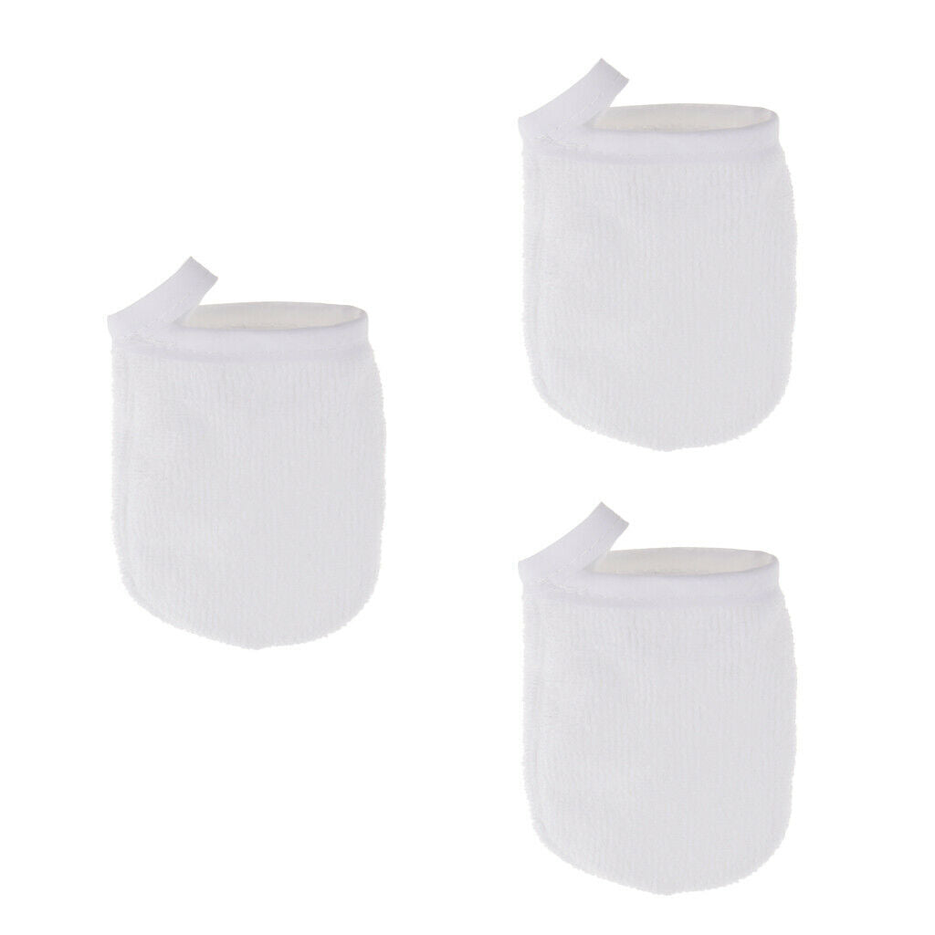 Lots 3 Microfiber Face Cleansing Gloves Facial Cloth Remover Cloth Pads