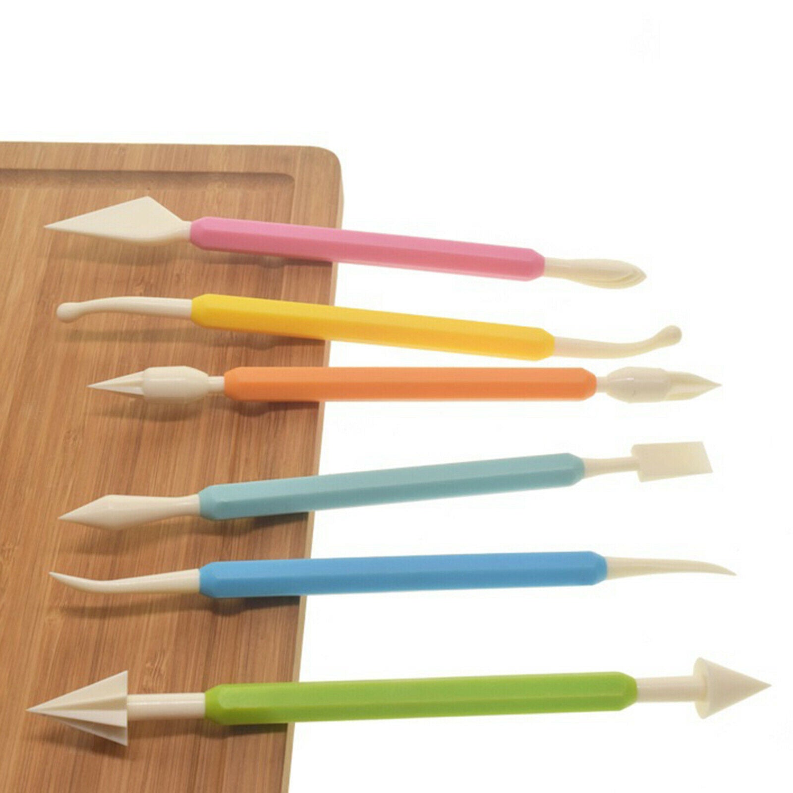 9x Plastic Clay Sculpting Tools Set DIY Ceramic Pottery Modeling Smoothing