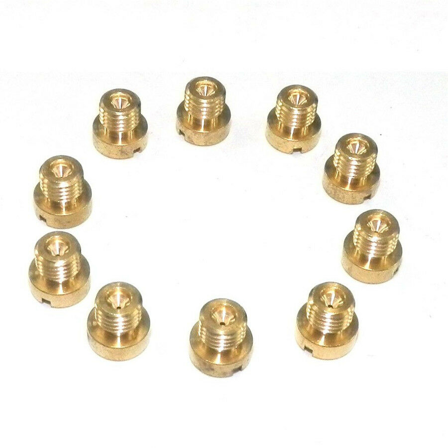 10x Metal M6 Thread Motorcycle Main Jet Kit for Carb Carburetor Injector Nozzle