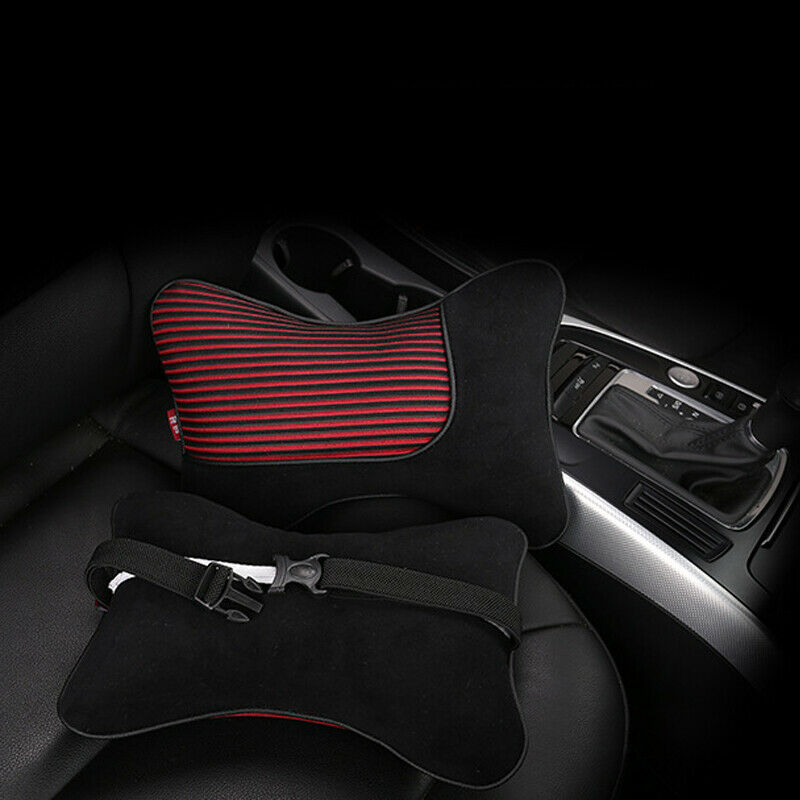 Universal 2X Soft Cotton Car Headrest Neck Pillow Short plush Travel Accessories