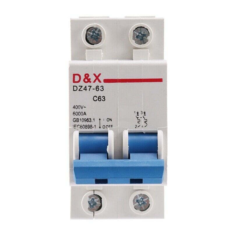 2P 63A DC400V MCB Solar Energy Photovoltaic (pv) Solar DC Circuit Breaker H2I6I6