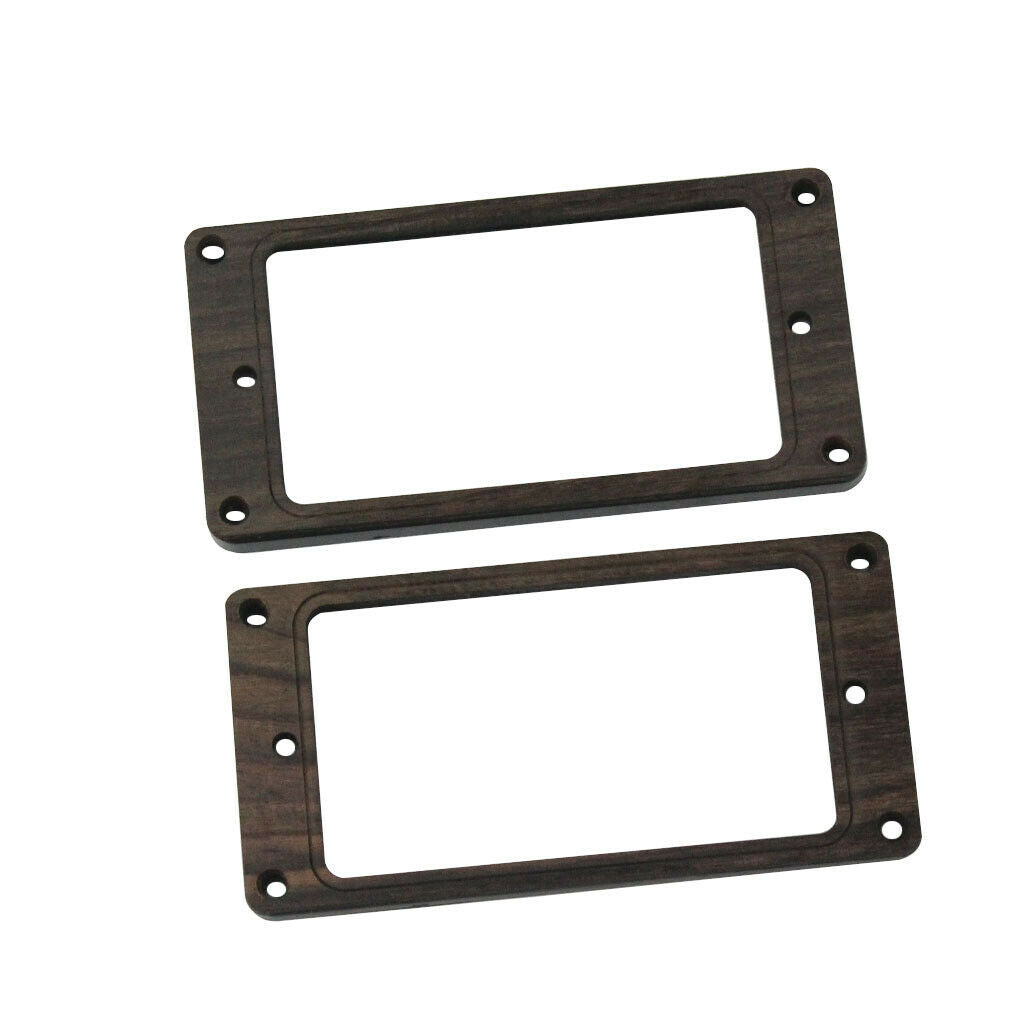 2x Electric Guitar Double Coils Pickup Mounting Rings Frame Rosewood Exquisite