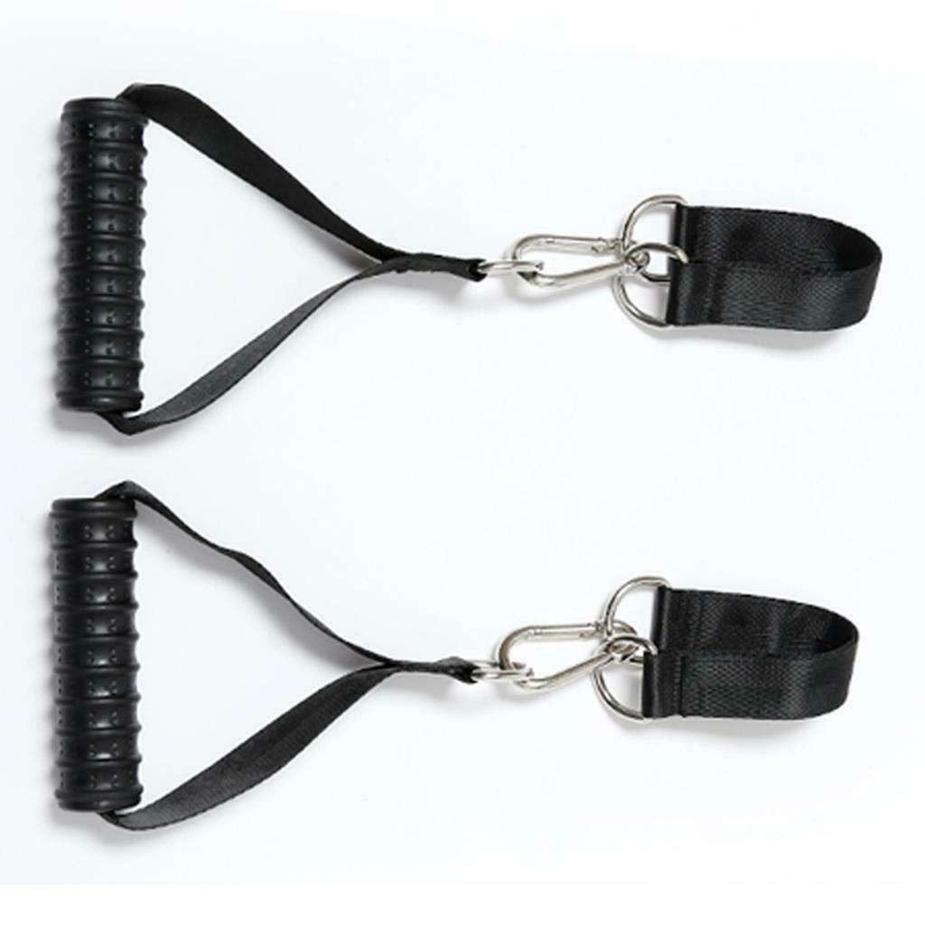 2x CABLE MACHINE ATTACHMENT Handles Heavy Duty Exercise Workout Equipment Grips
