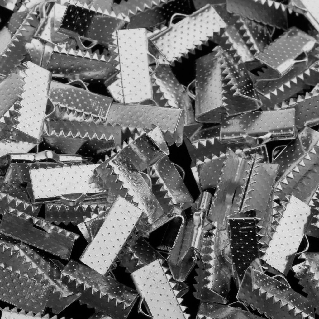 200x Clamp Cord Crimp End Caps Tip for Necklace Cord Jewelry Making Findings