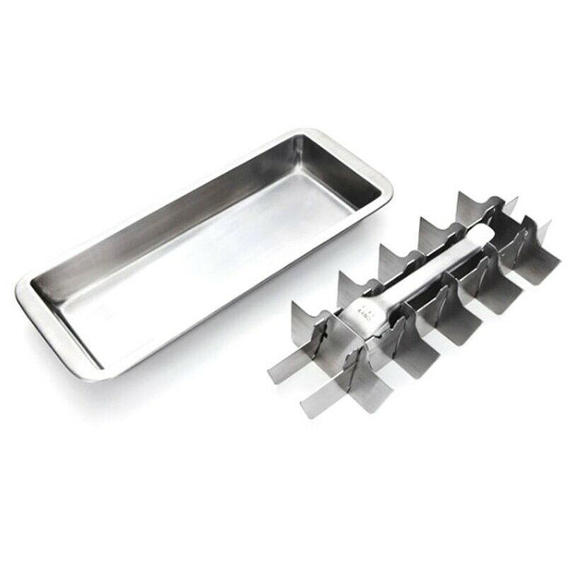 Lever-Style Ice Tray, 2 in 1 Stainless Steel Ice Making Mold and Ice Cracker XE2