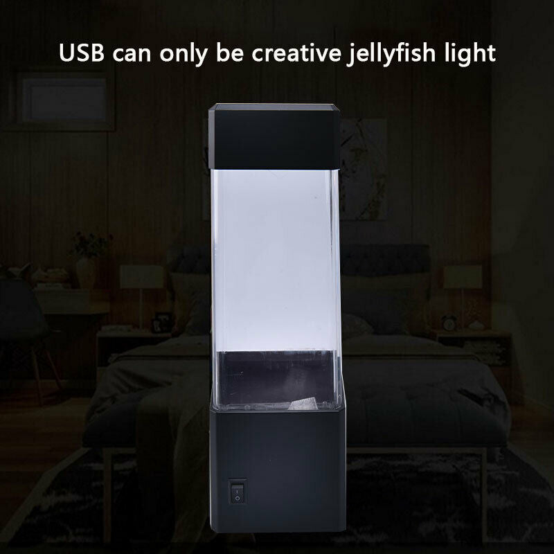 7-Color Changing LED Jellyfish Lamp Aquarium Bedside Night Atmosphere Mood L FG