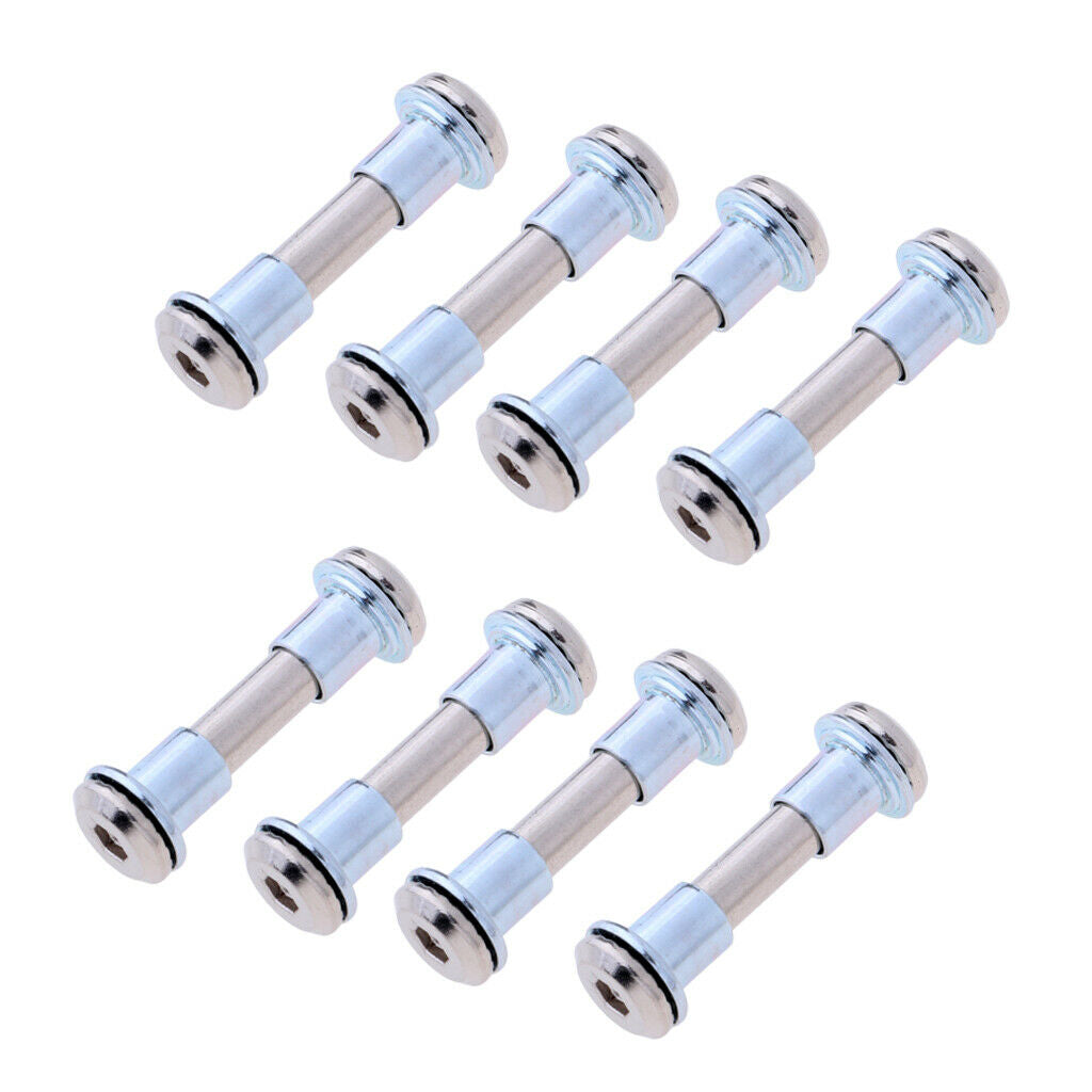 Prettyia 8pcs Inline Skate Screw Roller Skate Axle Bolts with Spacers 31mm