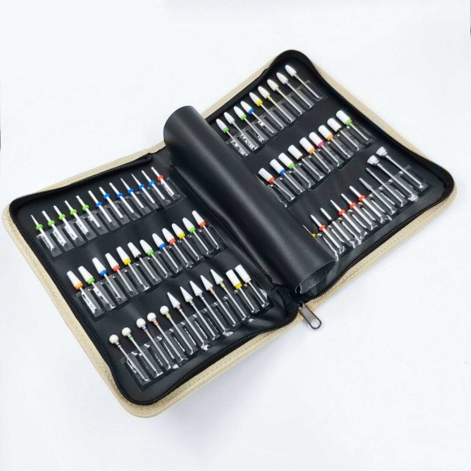Dust Proof Folding Nail Drill Bits Container Storage Case Organizer Compact