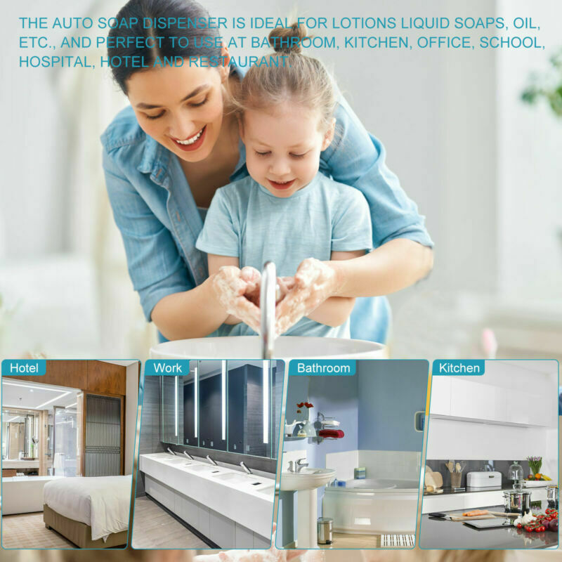 Touchless Automatic Soap Dispenser Electric IR Sensor Liquid Bathroom Home