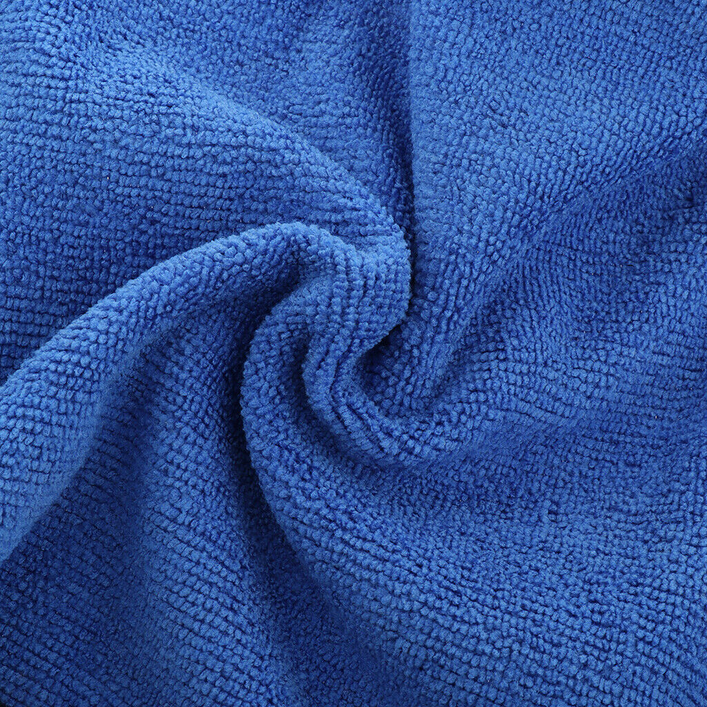 Absorbent dog dry towel made of microfiber with handbags, blue